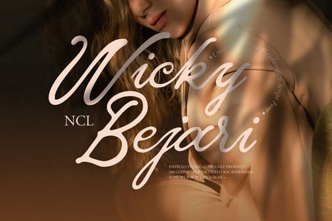 NCL WICKY BEJARI - Unique Script Wedding Romantic Feminime Font - Fonts