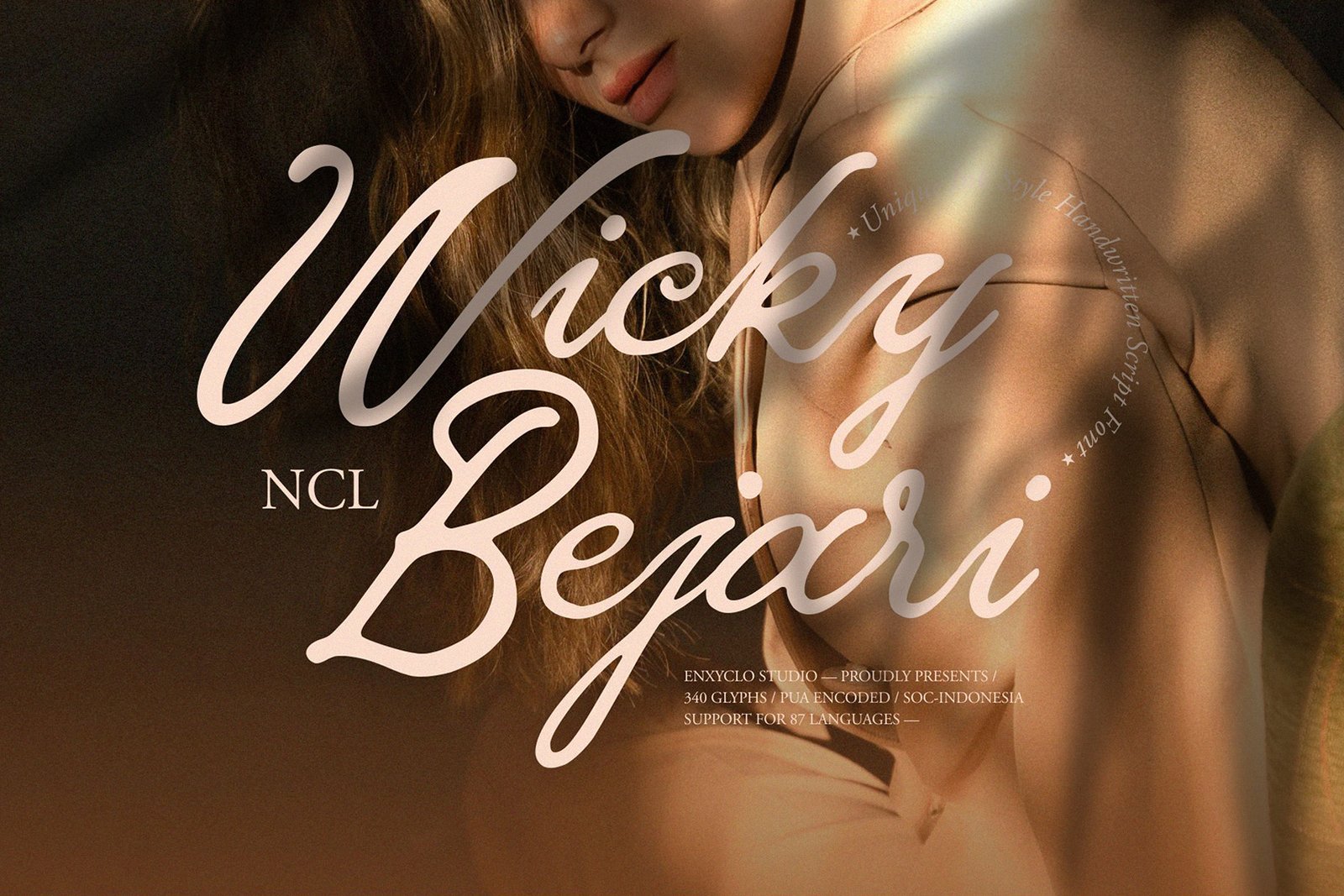 NCL WICKY BEJARI - Unique Script Wedding Romantic Feminime Font