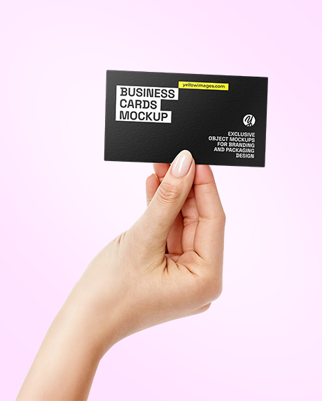Business Card in a Hand Mockup