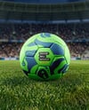Soccer Ball on Stadium Field Mockup
