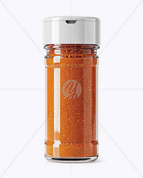 Spice Glass Jar with Cayenne Pepper Mockup