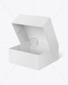 Opened Corrugated Cake Box Mockup