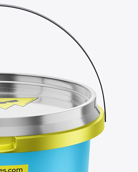 Matte Metallic Bucket Mockup