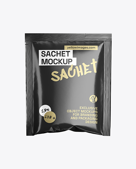 Glossy Sachet Mockup