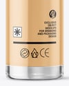 Clear Glass Cosmetic Bottle with Pump Mockup
