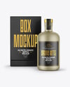 Ceramic Bottle with Box Mockup