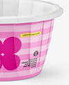 Paper Cup with Clear Plastic Dome Cap Mockup