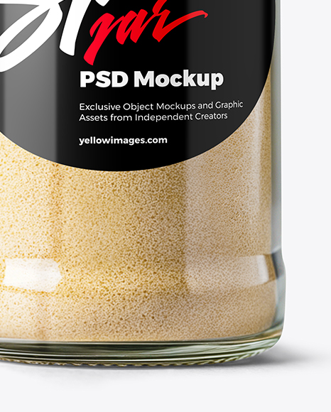 Spice Glass Jar with Onion Powder Mockup