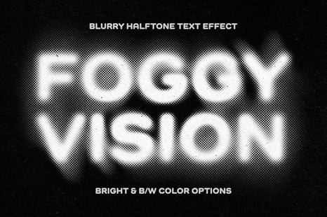 Blurry Halftone Text Effect - Text effect photoshop