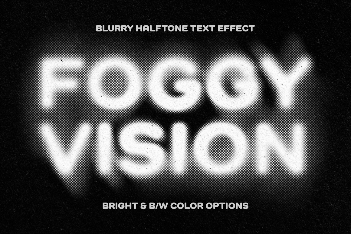 Blurry Halftone Text Effect