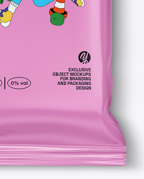 Glossy Snack Package Mockup