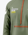 Men's Anorak Windbreaker Jacket Mockup - Half Side View