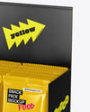 Display Box with Glossy Snacks Mockup