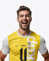 Man Wearing a Full Soccer Kit Mockup