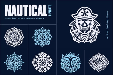 Nautical and Pirate Symbols - Icons