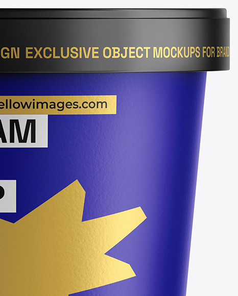 Matte Ice Cream Cup Mockup