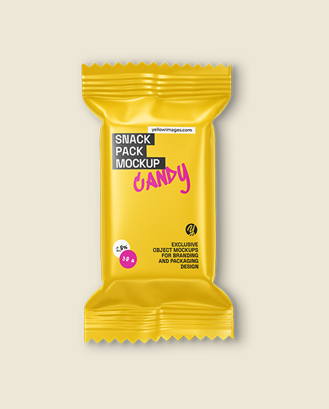 Glossy Snack Pack Mockup