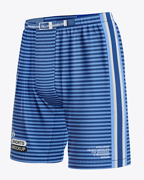 Shell Shorts Mockup - Half Side View