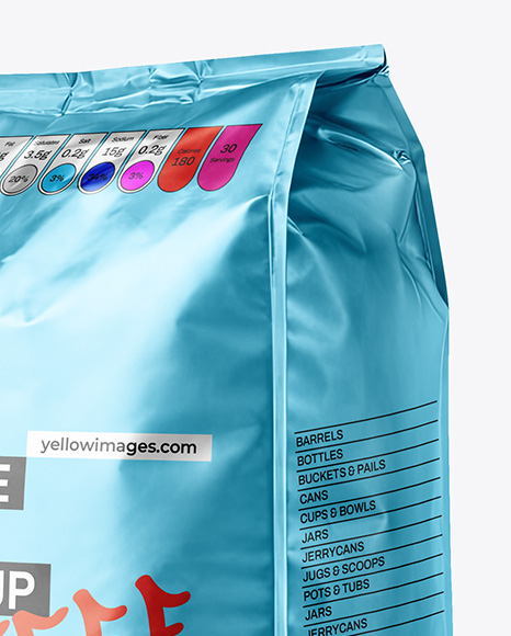 Metallic Coffee Bag Mockup