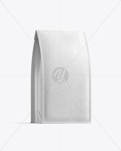 Kraft Coffee Bag Mockup – Half Side View
