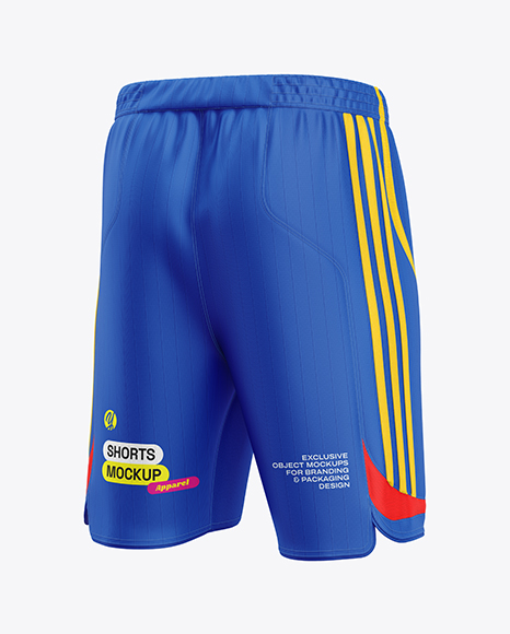 Shorts Mockup – Back Half Side View