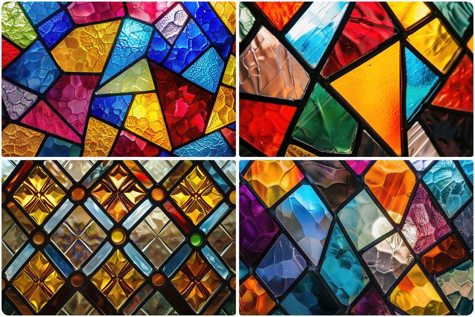 20 Stained Glass Texture Backgrounds