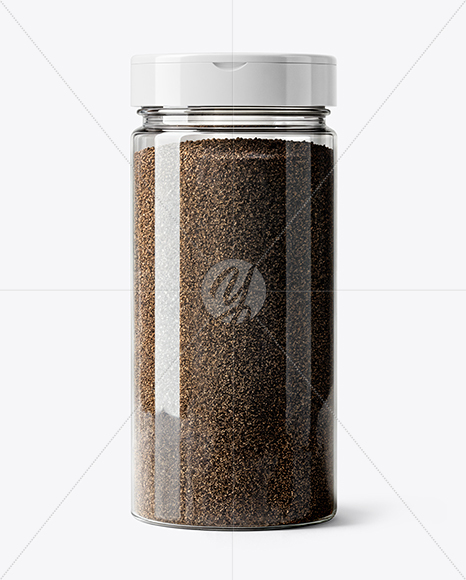 Spice Jar with Grounded Black Pepper Mockup