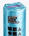Metallic Round Snack Package Mockup