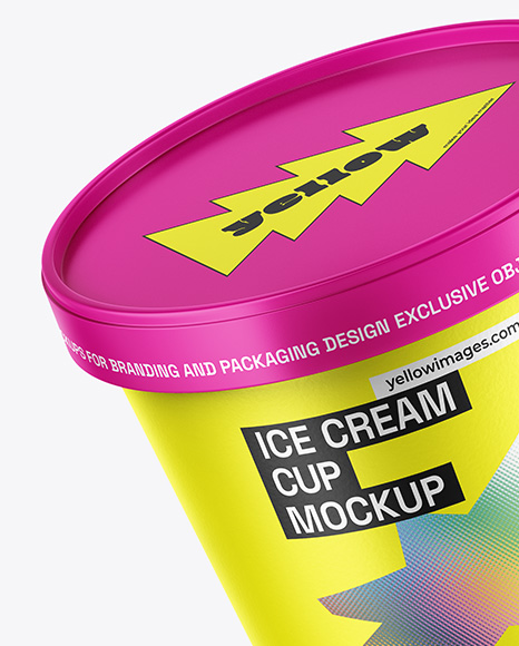 Matte Ice Cream Cup Mockup