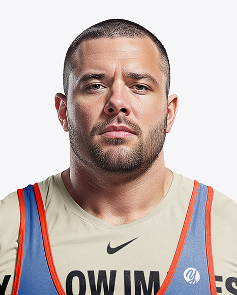 Man Wearing Weightlifing Suit Mockup