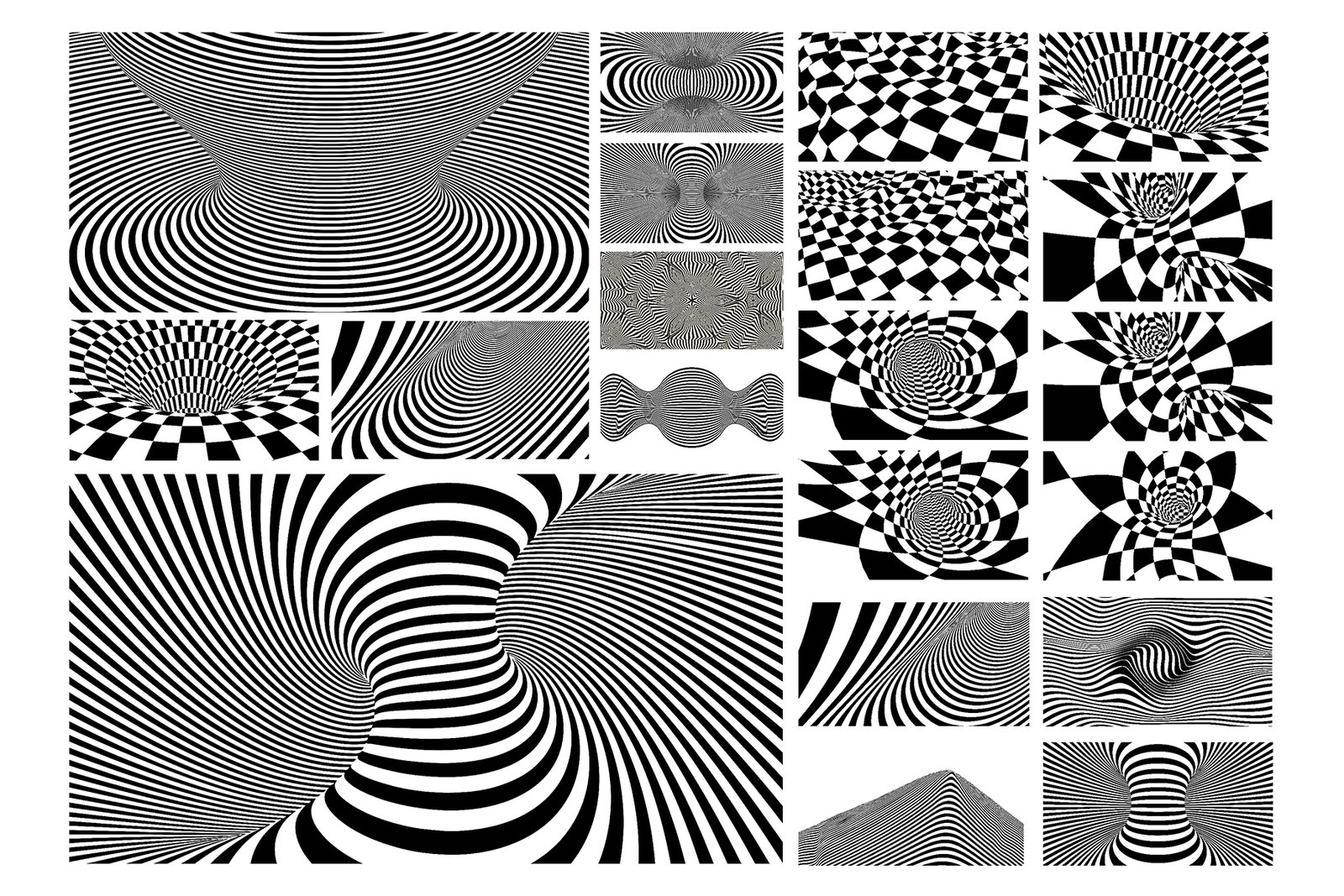 Op Art - Vector Backgrounds Bundle