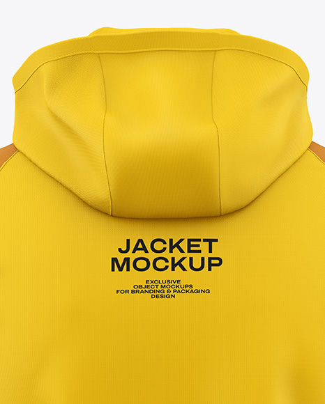 Men's Anorak Windbreaker Jacket Mockup - Back View