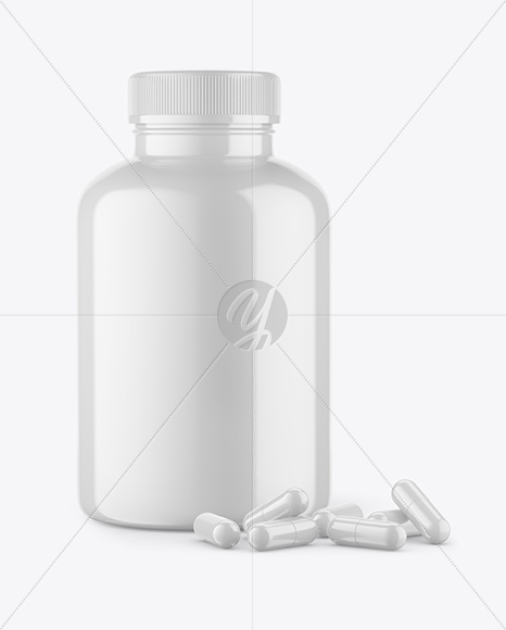 Plastic Pills Jar Mockup