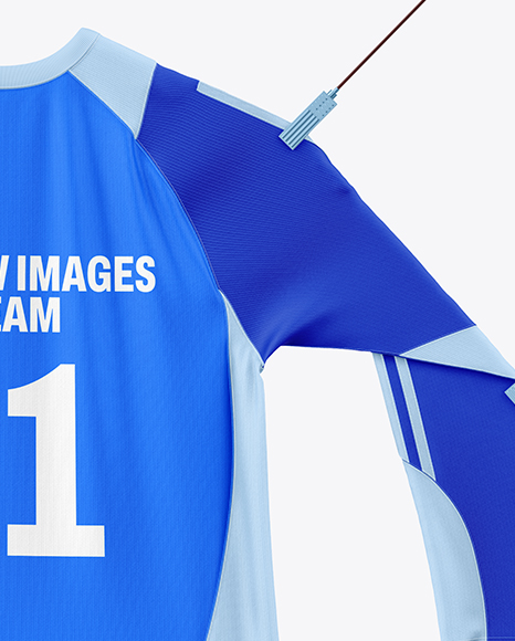 Training Jersey Hanging on a Hooked Frame Mockup