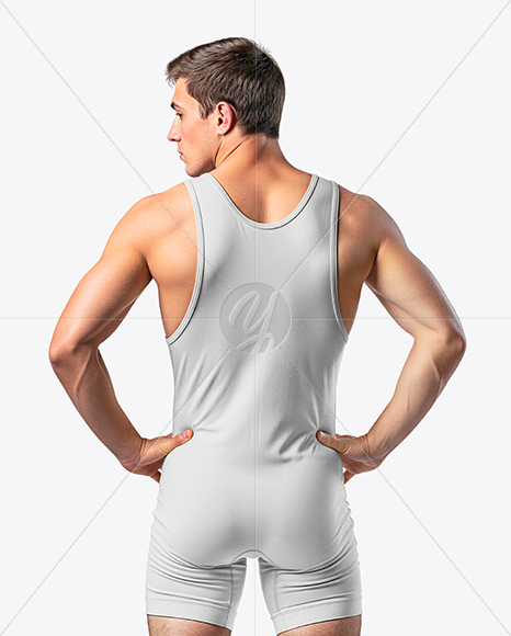 Man Wearing Wrestling Uniform Mockup