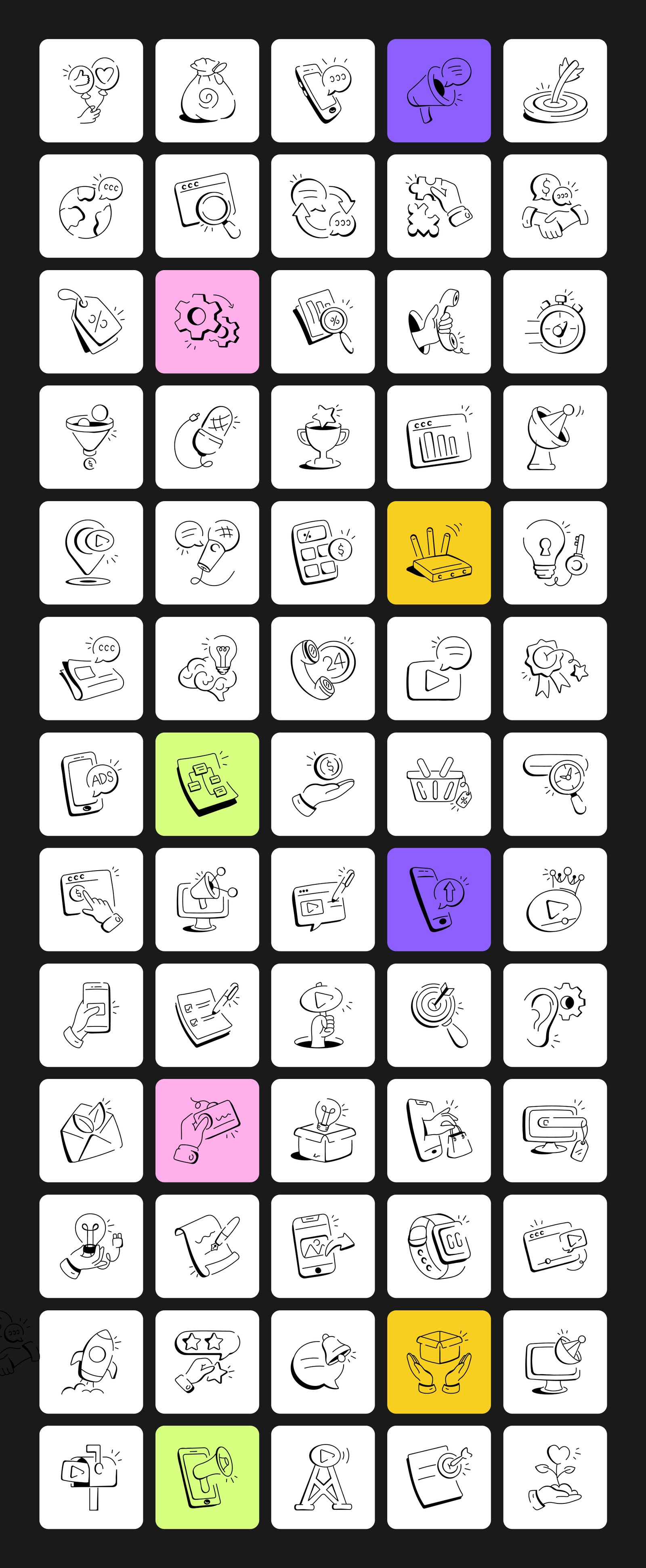 Marketing and Communication Icons