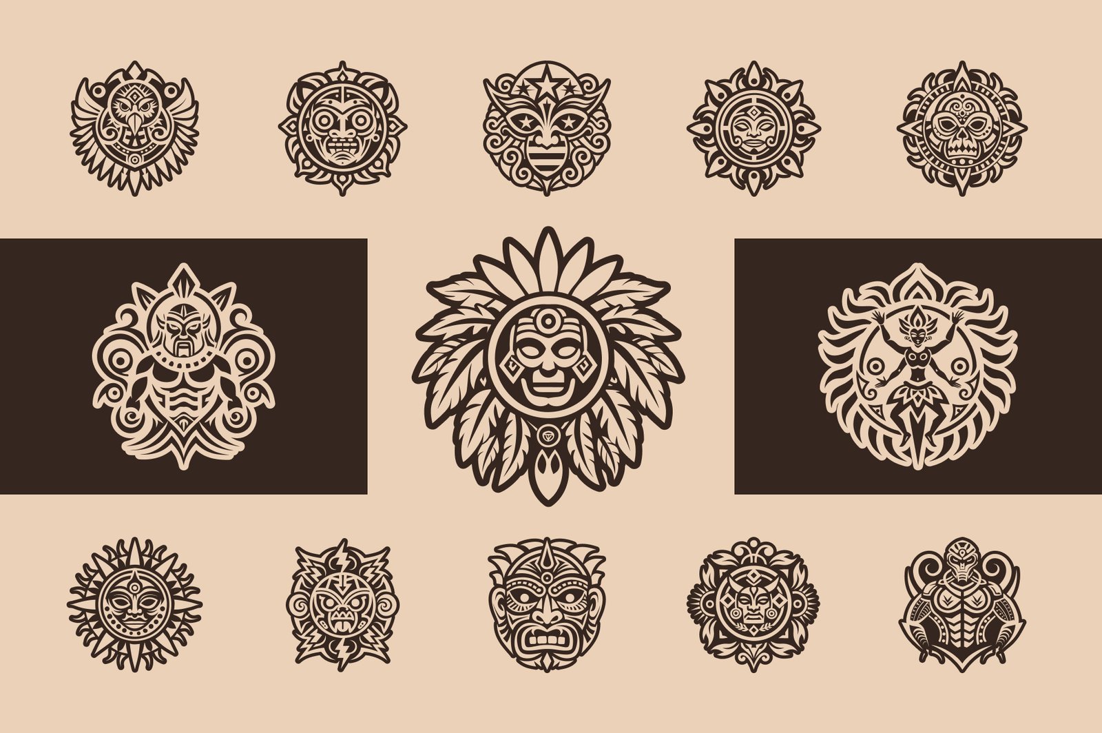 Taino Art and Symbols Set