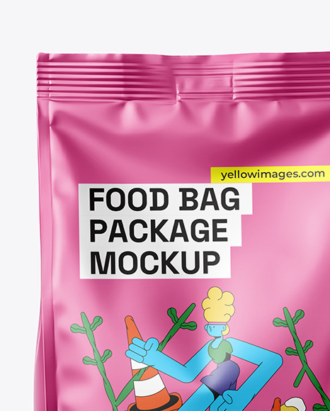 Matte Food Bag in a Hand Mockup