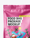 Matte Food Bag in a Hand Mockup