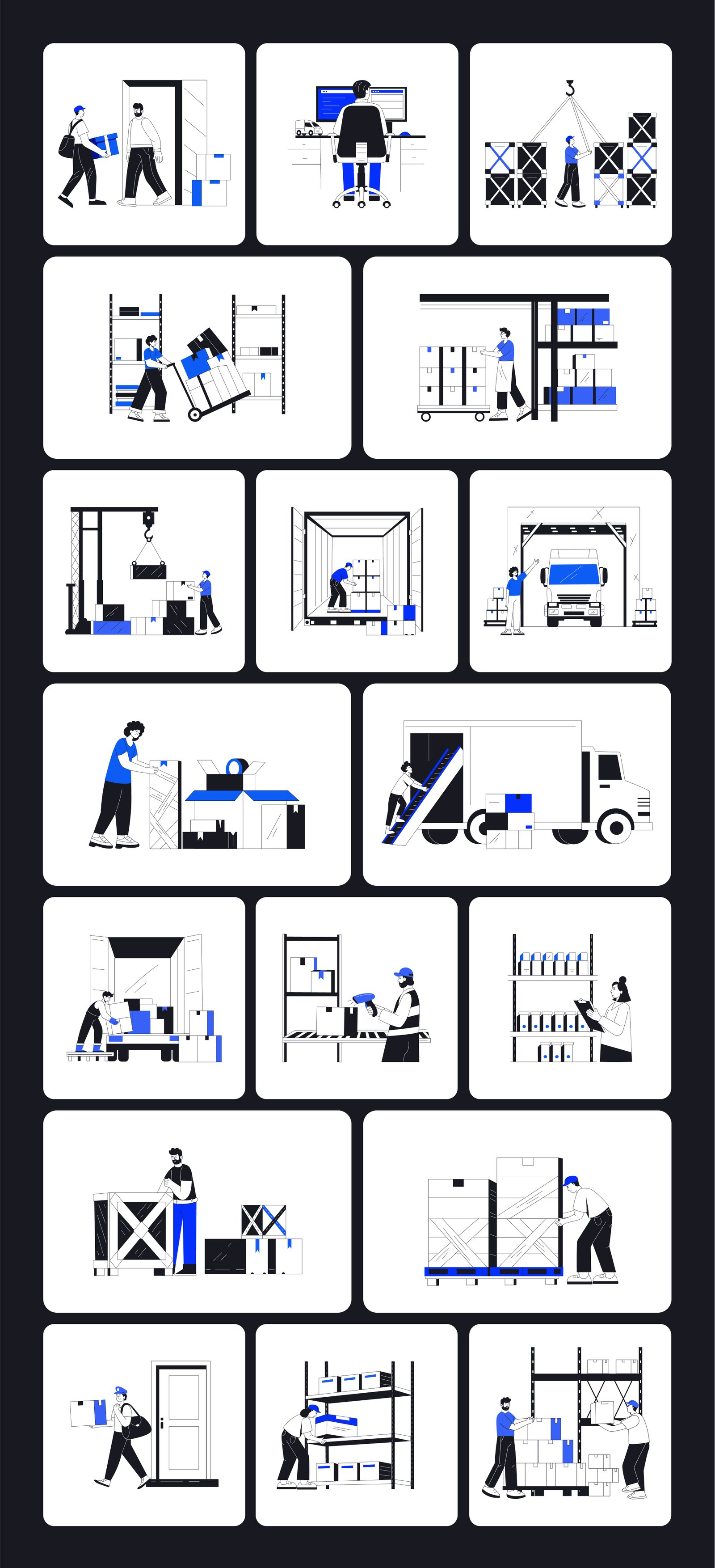 Logistic Shipping Illustration Art