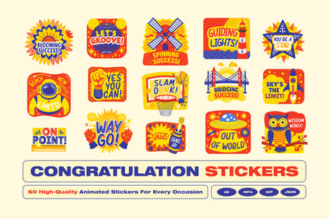 Animated Congratulations Stickers - Graphics