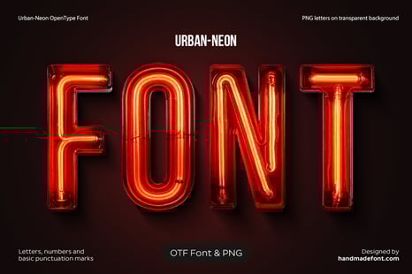 Urban Neon Font - Neon lights