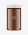 Jar With Chocolate Peanut Butter Mockup