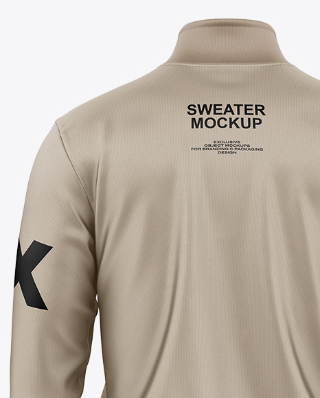 Zip Sweatshirt Mockup - Back View