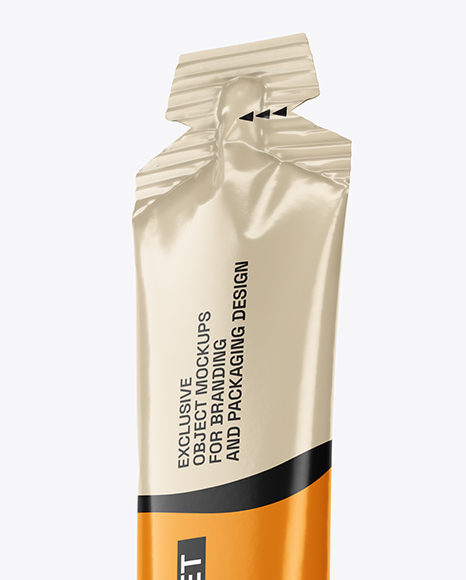 Glossy Stick Sachet Mockup