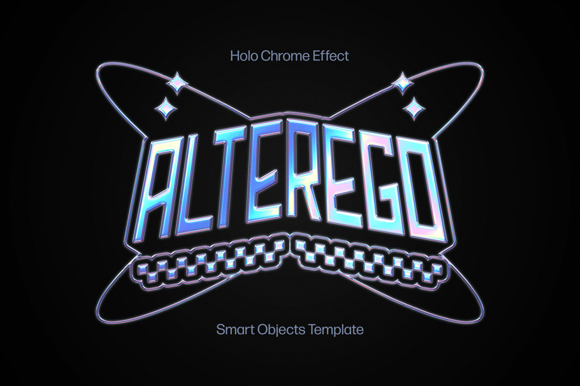 Holographic Chrome Text &amp; Logo Effect