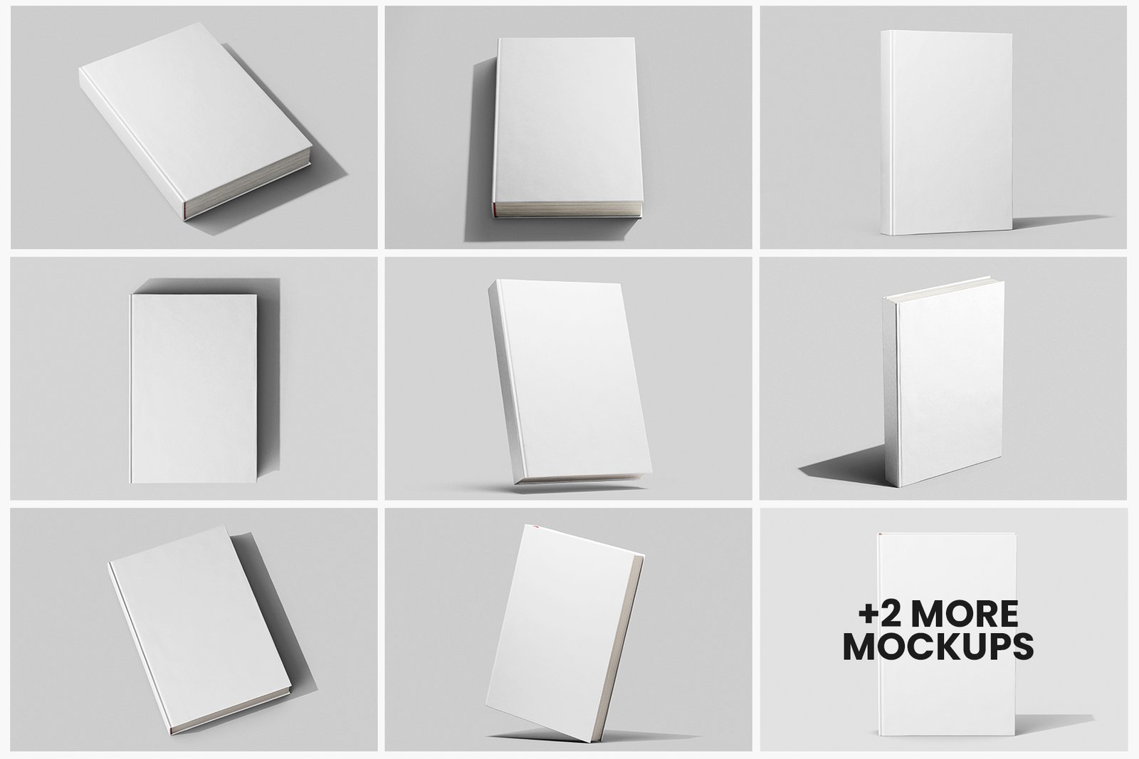 Hardcover Book 6x9 Inch PSD Mockup Set