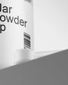 Clear Jar With Powder Mockup