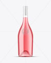 Clear Glass Pink Wine Bottle Mockup