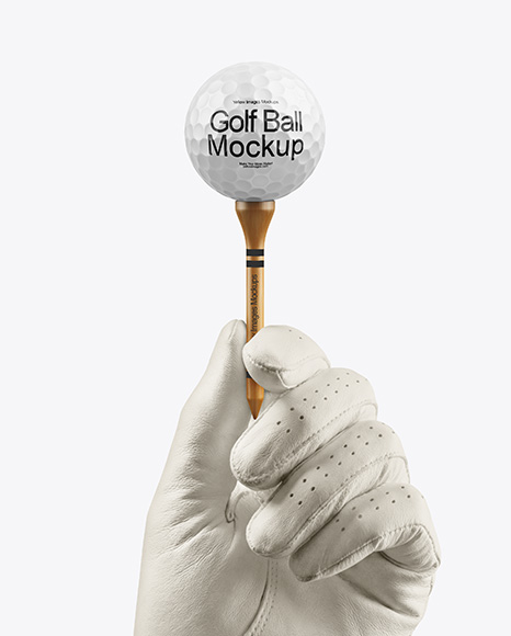 Golf Ball on Tee Mockup